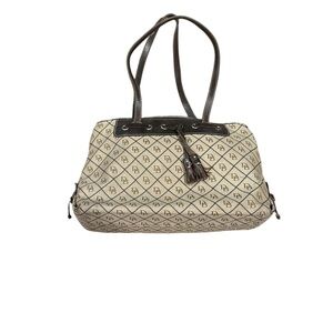 DOONEY and BOURKE Beige and Brown Designer Tote Bag